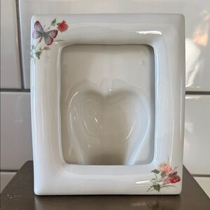 Vintage Takahashi Hand Decorated Butterfly Ceramic Frame